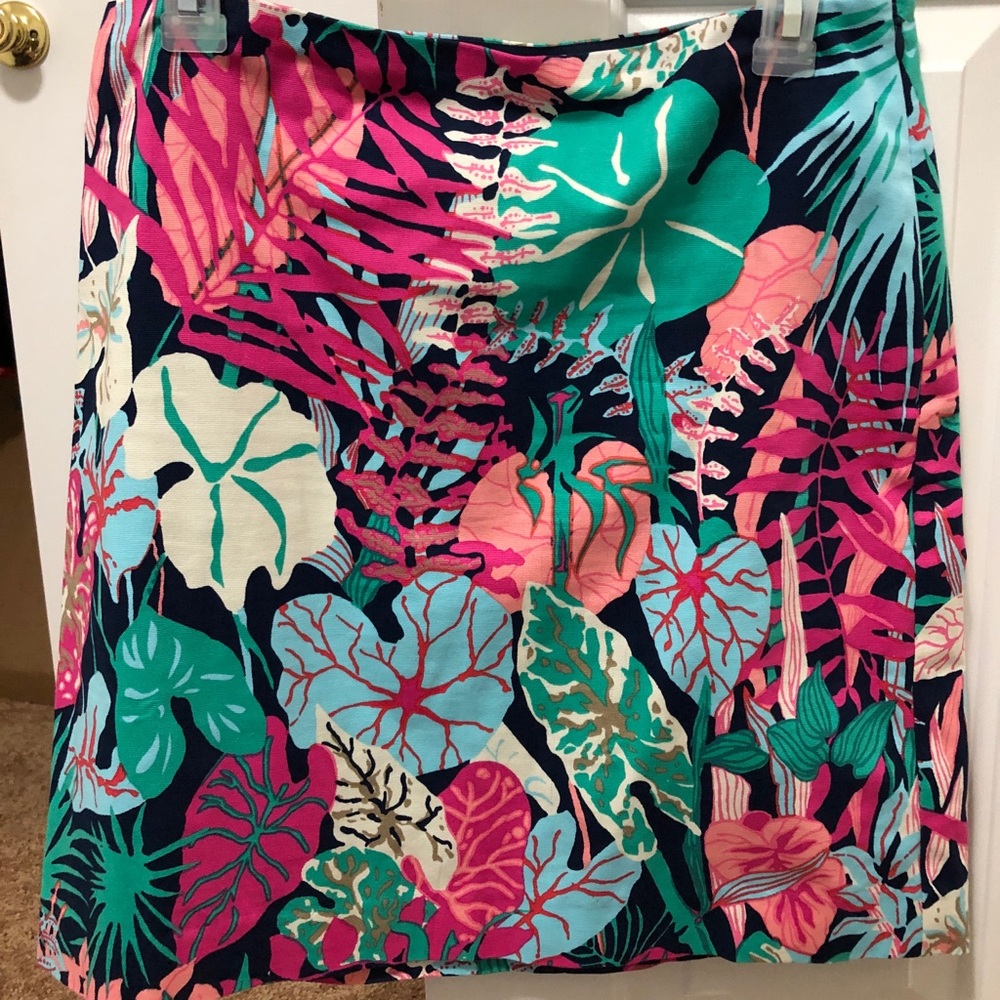Talbots skirt, tropical floral print